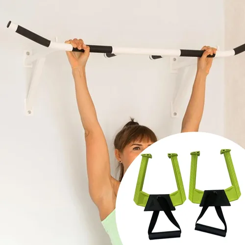 Miniatura 5 de Colaxi 2 barras de dominadas portátiles para puerta multifunción asas de barra fácil de usar, equipo de entrenamiento de fuerza para oficina de hotel