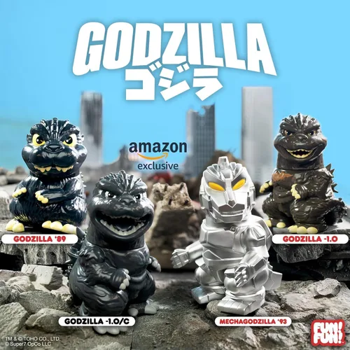 Miniatura 6 de Super7 Fun! Fun! Figura de vinilo Toho Godzilla Minus One (escala de grises) de 5 pulgadas, kaiju coleccionable, edición limitada, exclusivo