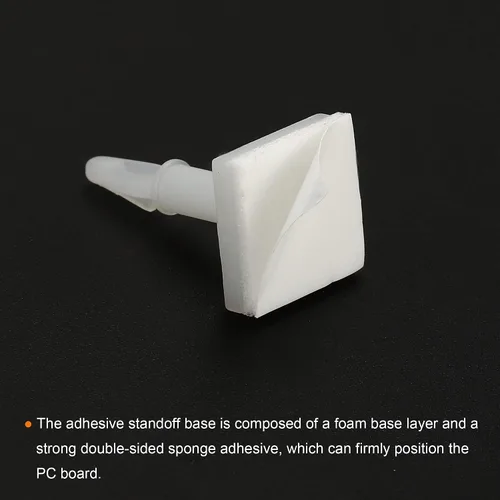 Miniatura 4 de PATIKIL Separador adhesivo, paquete de 50 unidades de soporte de aislamiento de montaje inverso, columna de aislamiento, espaciador de PCB, altura
