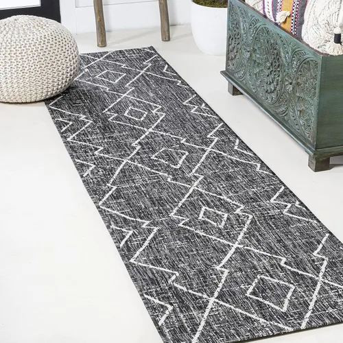 Miniatura 16 de Eyely BMS128A-28 - Alfombra tribal de Papá Noel Mónica Carwa con diseño de enrejado de diamantes para interiores y exteriores, estilo bohemio