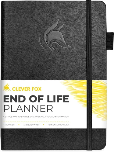 Miniatura 7 de Clever Fox Planificador de fin de vida - Organizador de arreglos finales para beneficiarios, preparación de testamentos, últimos deseos y Negro