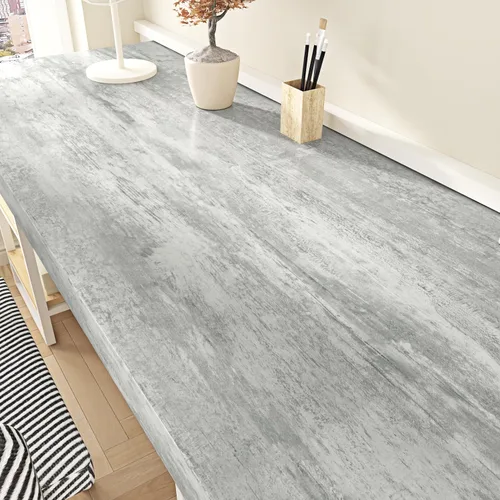 Miniatura 2 de WESTICK Papel de contacto de madera gris para encimeras, papel tapiz de madera gris, autoadhesivo, impermeable, papel de contacto de grano de madera