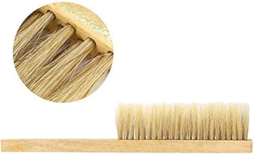 Miniatura 3 de ZffXH Paquete de 2 cepillos de abeja para apicultores, mango de madera, cepillo de abeja natural de crin de caballo, suministros de colmena,