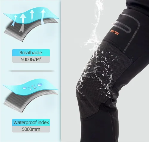 Miniatura 4 de BenBoy - Pantalones deportivos masculinos tipo cargo de esquí, impermeables, a prueba de viento, de vellón, para senderismo y actividades al aire