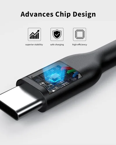 Miniatura 6 de Cable USB C a USB C (paquete de 2, 6 pies, 60 W/3 A) para iPhone 15, carga rápida para iPhone 15 Pro Max Plus, iPad Mini 6/Pro 2021, iPad Air 4