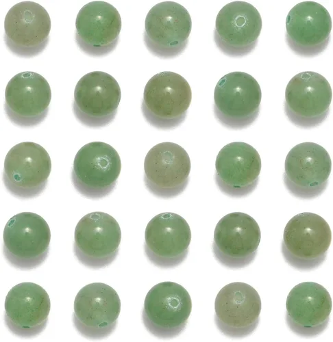 Miniatura 28 de NCB - 200 cuentas sueltas de turquesa africana de 0.15 pulgadas (4 mm) para joyería, cuentas semipreciosas naturales redondas y suaves con espaciador