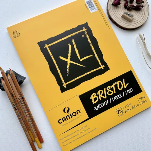 Miniatura 5 de Canson Papel Bristol Serie XL, Liso, Bloc con Tapa Plegable, 9 x 12 pulgadas, 25 Hojas (100lb/260g) - Papel de Artista para Adultos y Estudiantes