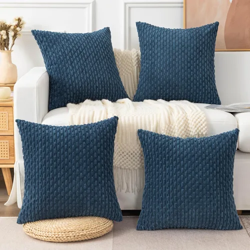 Miniatura 38 de UGASA - Funda de almohada decorativa de pana suave de otoño de 12 x 20 pulgadas, diseño bohemio a rayas, oblonga, para sofá, sala de estar, cama