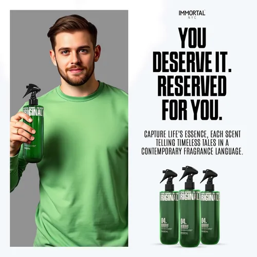 Miniatura 7 de Immortal NYC Reserve 04, Colonia para después del Afeitado en Spray para Cuerpo/Rostro, 17 oz - Exclusivo para Barberos - Suaviza la Piel