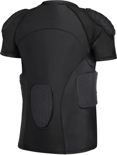 Miniatura 2 de TUOYR Camiseta de compresión acolchada con protector de pecho para camiseta de fútbol y paintball