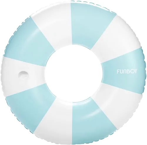 FUNBOY Giant Vintage Stripe Inflatable Tube Pool Float with Cup Holder 48" Large Pool Float for Adults Inner Tube Swimming Pool Toys Swim Rings Pool