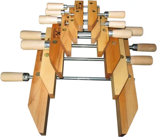 Miniatura 3 de Dubuque Clamp Works Abrazadera de tornillo de mano de madera hecha en EE. UU. Mandíbula de arce dura de 10 pulgadas
