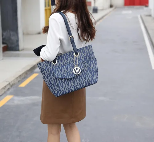 Miniatura 2 de MKF Collection Bolso de mano para mujer, bolso de mano de cuero vegano con asa superior
