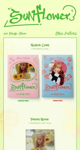 WEKI MEKI Choi YooJung Girasol 1er álbum individual CD+Póster+Photobook+Fotografía impresa+Tarjeta fotográfica+Polaroid+Pegatina+Seguimiento