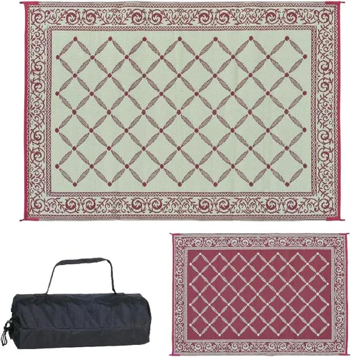 Miniatura 6 de Estera reversible Reversible Mats 119127, color marrón/beige de 9 x12 pies, Beige