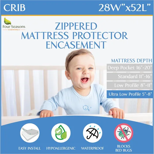Miniatura 19 de Protector de colchón para sofá cama tamaño individual, 39 pulgadas de ancho x 72 pulgadas de largo x 5 pulgadas de profundidad, funda impermeable