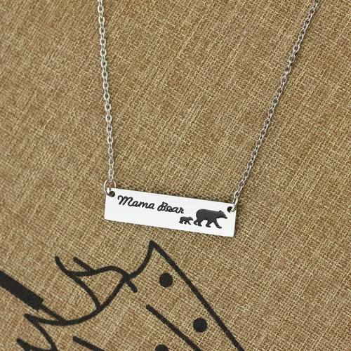 Miniatura 4 de Momma Bear Necklace with 1 Cub Mama Bear Necklace 1 Cub