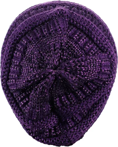 Miniatura 245 de C.C Trendy Warm Chunky Soft Stretch Cable Knit Beanie