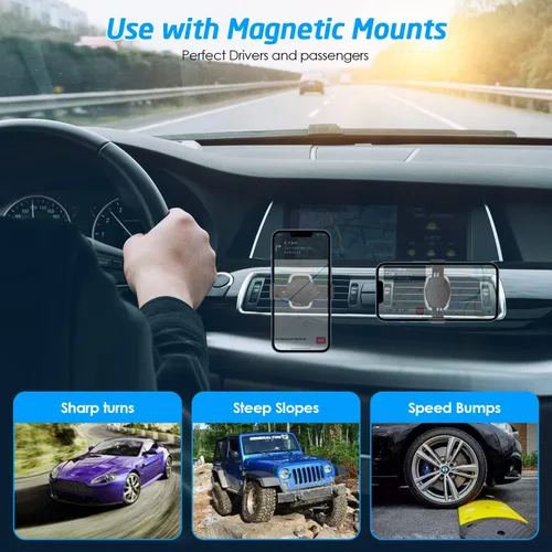 Miniatura 6 de Abrazadera de teléfono de metal para montaje magnético de coche [clip y retira en cualquier momento] Clip de teléfono de metal para todos