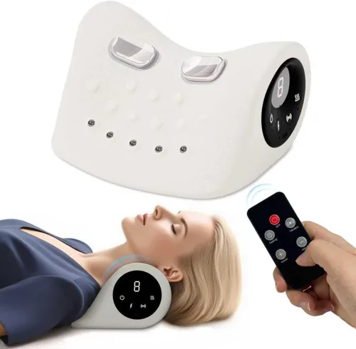 Miniatura 9 de Almohada masajeadora de cuello con calor para aliviar el dolor, aumentar la circulación y restaurar la alineación natural, dispositivo de tracción