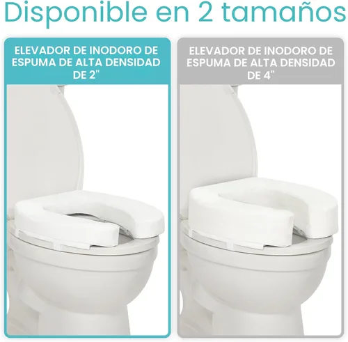 Miniatura 8 de Vive - Asiento elevador para inodoro con cojín para personas mayores - Ajuste universal - Asiento elevado para inodoro con espuma de alta densidad