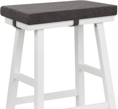 Miniatura 9 de Tromlycs Cojín rectangular para taburete de bar, funda de cojín rectangular con lazos para correa, 18 x 9.5 pulgadas, 1 unidad, color negro