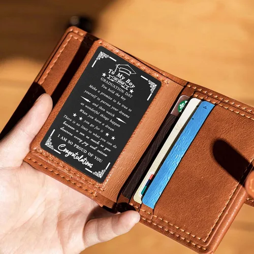 Miniatura 4 de Levole Regalos de graduación para hombres y niños, tarjeta de felicitación para graduación de hijo, regalo con texto en inglés "I am So Proud of