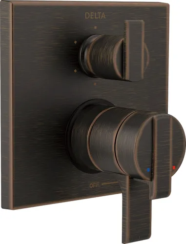 Delta Grifo T27967-RB, bronce veneciano Ara Angular Modern Monitor 17 Series Valve Trim con desviador integrado de 6 ajustes