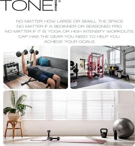 Miniatura 8 de Tone Fitness Esterilla de yoga de 1 pulgada de grosor Alfombrilla de ejercicio antideslizante de alta densidad con correa de transporte para yoga