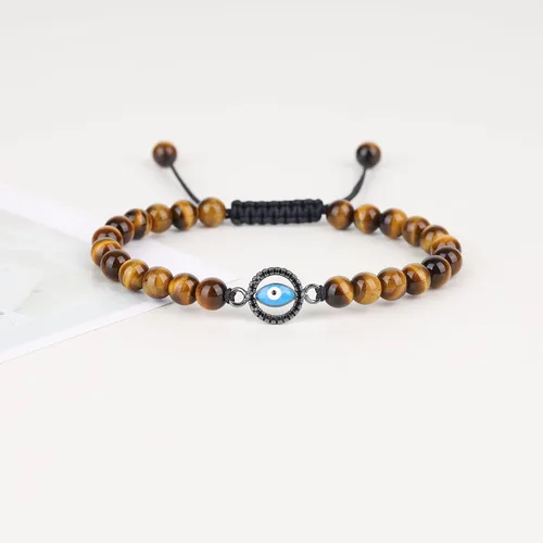 Miniatura 4 de COAI Pulsera de mal de ojo con cuentas de piedra