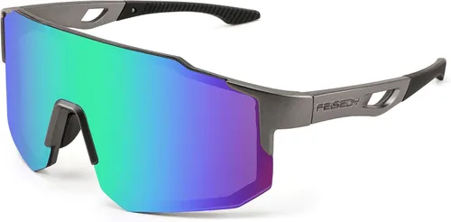 Miniatura 11 de FEISEDY Gafas de sol deportivas para hombres, mujeres y adolescentes - Béisbol, ciclismo, ciclismo UV400 protección B2388 008-negro rosa