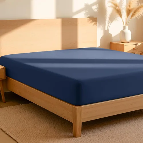 Miniatura 24 de Bare Home Sábana bajera ajustable 100 % algodón orgánico tamaño Queen, tejido de percal crujiente, ligera y transpirable, sábana bajera de bolsillo