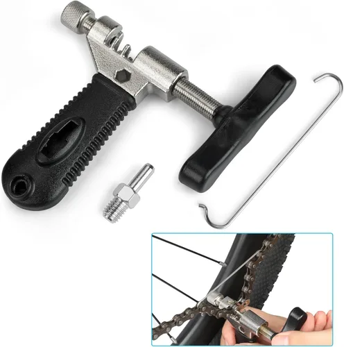 Miniatura 4 de Alicates de eslabones de bicicleta + herramienta divisora de cadena + comprobador de cadena + 3 pares de eslabones faltantes de bicicleta, abridor