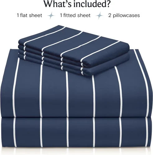 Miniatura 2 de LuxClub Juego de sábanas de 4 piezas tamaño King, con bolsillos profundos, sábanas de cama refrescantes sin arrugas, ropa de cama de hotel para 35