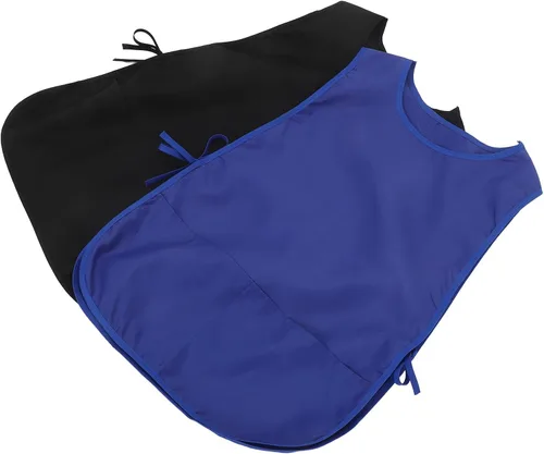 2 delantales de trabajo para adultos, para hombres y mujeres, resistentes al aceite, delantales de cocina y barbero con bolsillos, uniformes de