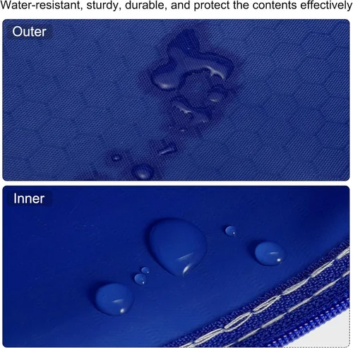 Miniatura 5 de PATIKIL Bolsas impermeables con cremallera, paquete de 10 unidades tamaño A4 para documentos organizador de almacenamiento para suministros de Azul
