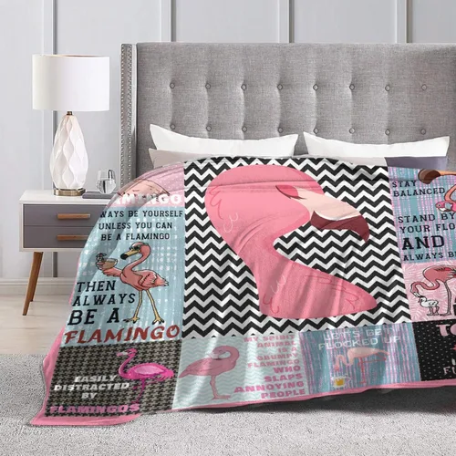 Miniatura 8 de Manta de flamencos, regalos de flamencos rosas para niños, niñas y mujeres, amantes de los flamencos, manta de franela suave para decoración