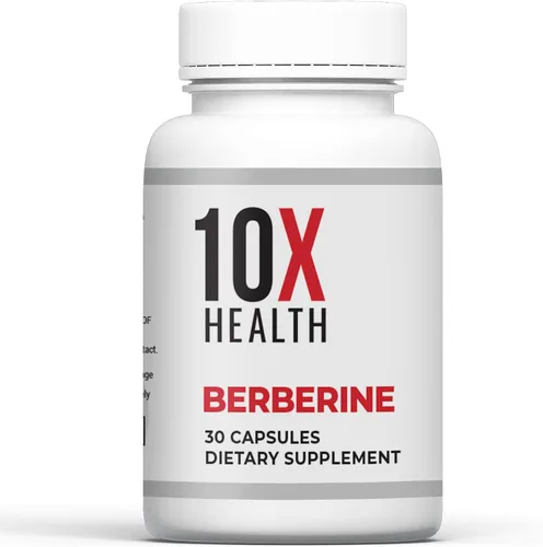 10X Health Suplemento de berberina de 500 mg – Contiene suplemento de dihidroberberina para una mejor absorción – Apoya los suplementos de salud