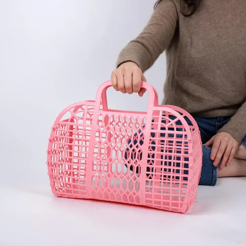 Miniatura 7 de BABANA Bolsas de gelatina – (juego) bolsas de gelatina pequeñas y grandes para madre e hija Cesta de regalo reutilizable, bolsas de playa – (S, L)