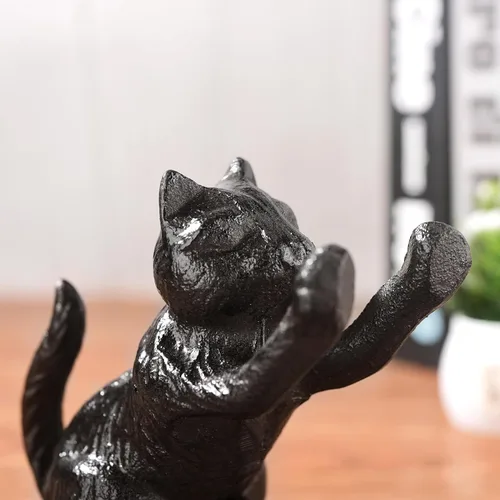 Miniatura 6 de Sujetalibros decorativos para estantes, de hierro fundido resistente para libros pesados, sujetalibros únicos y bonitos para decoración de hogar