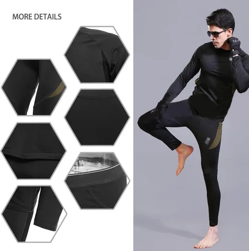 Miniatura 6 de WINDCHASER Conjunto de ropa interior térmica para hombre, equipo de caza para deportes de invierno, pantalones largos, capa base, parte inferior