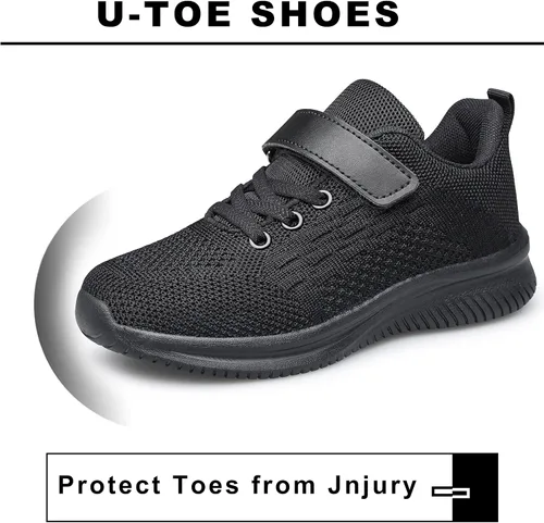 Miniatura 4 de BNV Zapatos deportivos para niños y niñas, unisex, ligeros, transpirables, atléticos, para correr, tenis, fitness, para niños pequeños, niños grandes