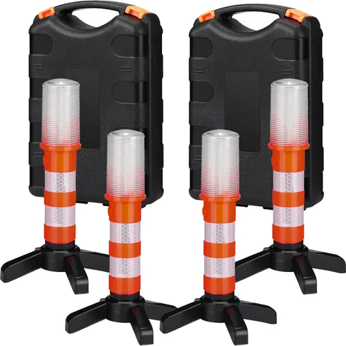 Leumoi Paquete de 8 luces de emergencia para carretera, luces LED de advertencia para carretera, luces rojas brillantes para vehículos,