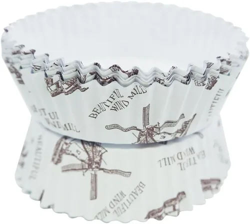 Miniatura 6 de Taza de papel antiadherente desechable con volantes y forma redonda, paquete de 100 (3.5 pulgadas)