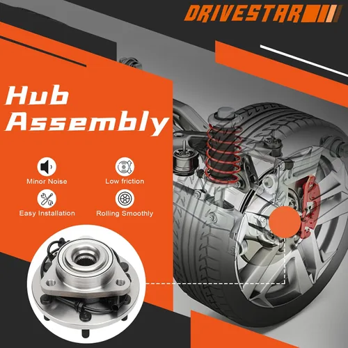 Miniatura 2 de 515155 Buje de rueda delantera y conjunto de cojinetes con ABS 6 lengüetas para Nissan Titan Armada 4WD 2012 2013 2014 2015