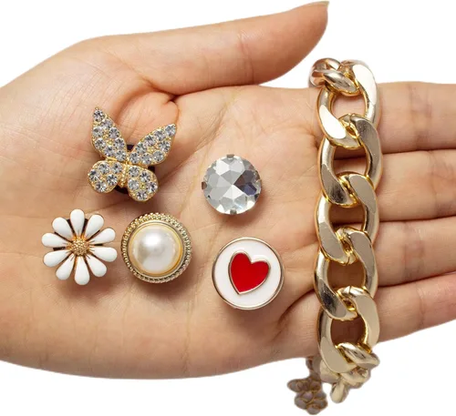 Miniatura 4 de Dijes brillantes para zapatos para mujeres, adolescentes y niñas, accesorios de decoración de zapatos lindos para zuecos, paquete de dijes geniales