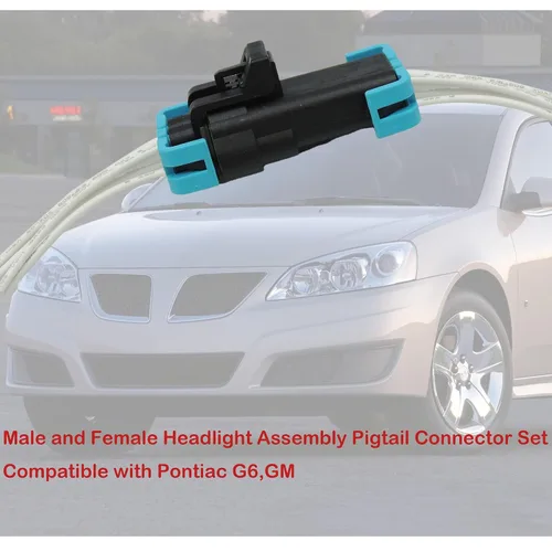 Miniatura 2 de HiSport 1 paquete de 5 pines macho y hembra sellados conector conector conector de cable de coleta compatible con GM Pontiac G6
