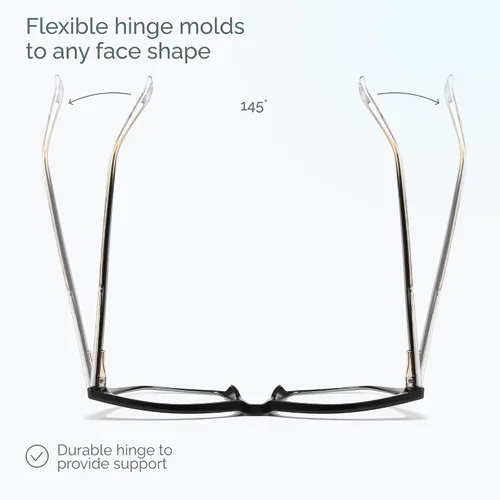 Miniatura 7 de CCVOO Gafas de lectura de moda para mujeres, lectores de luz azul de gran tamaño, gafas para presbicia, elegantes gafas cuadradas de ojo de gato