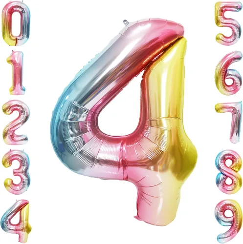 Miniatura 61 de SINBEE Globo dorado del número 10, papel de aluminio Mylar de 40 pulgadas, decoración de fiesta reutilizable para cumpleaños, aniversario, Oro