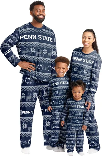 Miniatura 31 de FOCO NCAA para mujeres - Conjunto de pijamas familiares navideños a juego con patrón feo del equipo universitario de la NCAA Patrón feo navideño